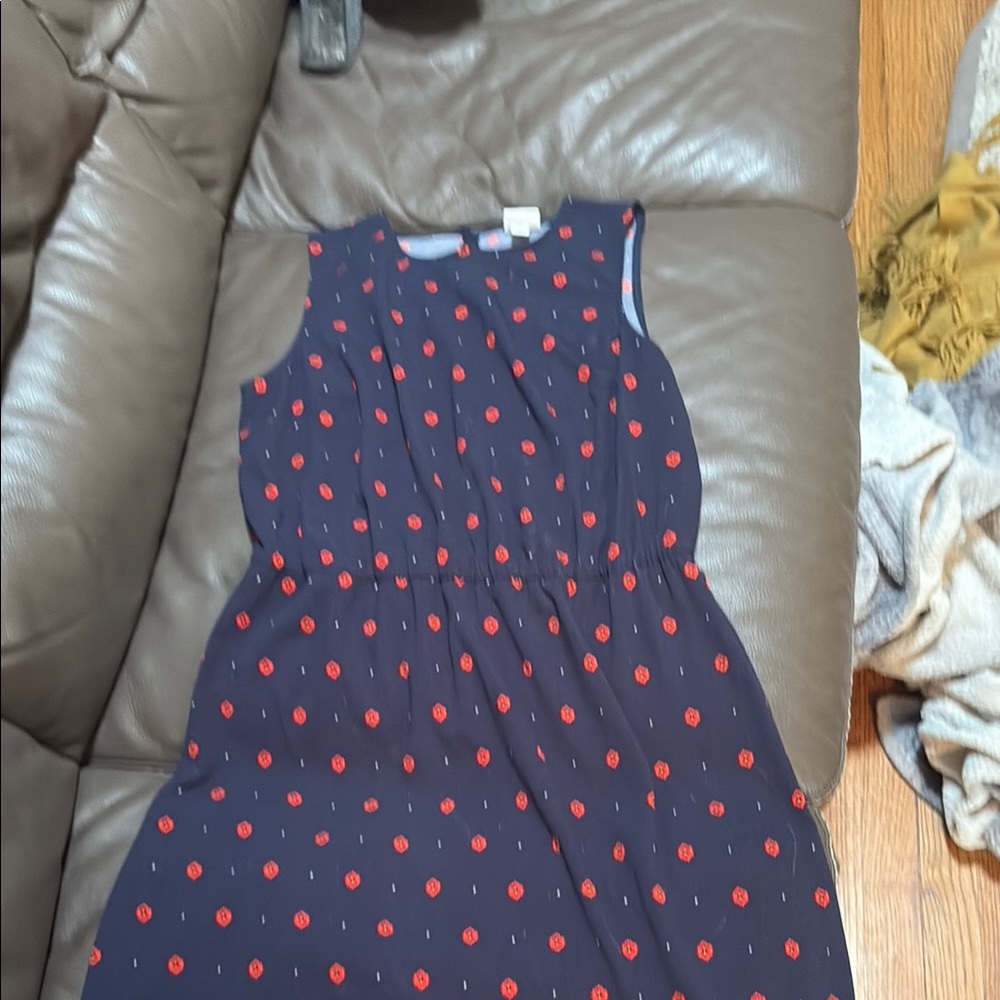 A New Day Blue and Orange Sleeveless Sundress